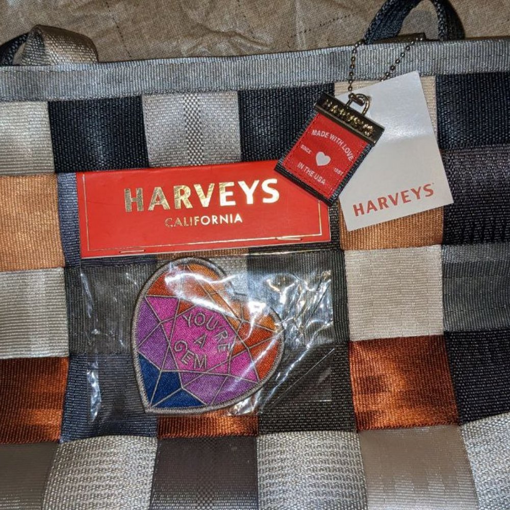Harvey's NEW Treecycle tote and You're a Gem patch -- NWT bundle